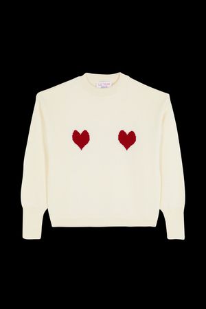 Elise Chalmin - Pull col rond en laine - Taille 3 - Blanc