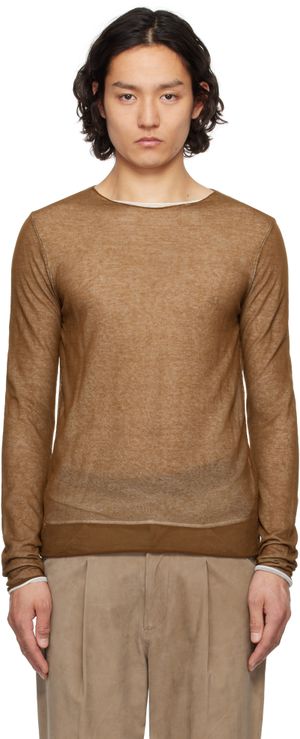 Entire Studios Brown Duplex Knit T-shirt