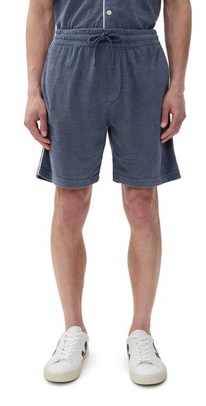 Faherty Cabana Towel Terry Sweatshorts 7 Eastern Storm M