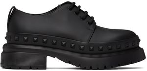 Valentino Garavani Black M-Way Rockstud Derbys