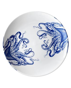 Blue Lucy Coupe Dinner Plates, Set of 4