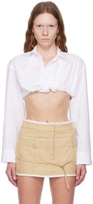 JACQUEMUS Chemise écourtée Bahia blanche - Le chouchou