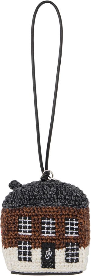 JW Anderson Brown & Gray House Crochet Keychain