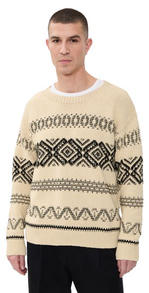 NN07 Todd Jacquard Sweater Ecru M