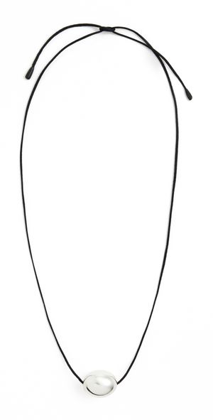 Annika Inez Large Ellipse Necklace Silver One Size