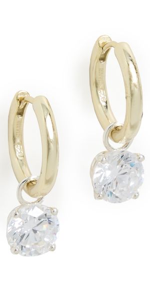 SHASHI Roux Huggie Earrings Gold One Size