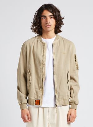 Bombers Original - Bomber droit en coton - Taille XL - Beige