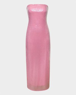 Elena Strapless Sequin Column Maxi Dress