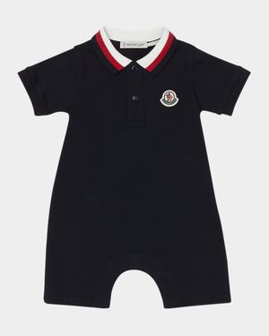 Boy's Pique Polo Playsuit, Size Newborn-24M