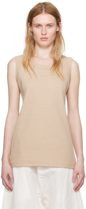 Sofie D'Hoore Beige Ribbed Tank Top