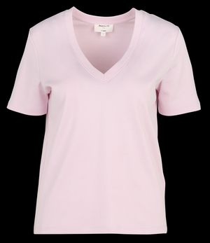 Maison 123 - Tee-shirt droit Col V en coton - Taille XL - Rose