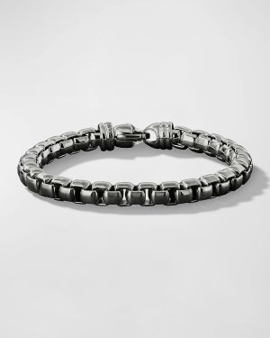 Men's Box Chain Bracelet in Silver, 5mm