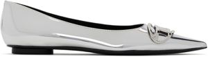 Diesel Silver D-Venus Ballerina Flats