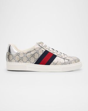 Men's Shiny GG Supreme Ace Sneakers
