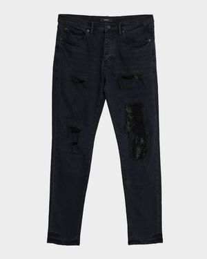 Men's Beaded Skinny Jeans