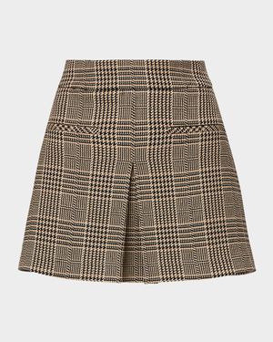 Pavaline Houndstooth Mini Skirt