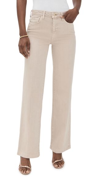 L'AGENCE Scottie High Rise Wide Leg Jeans Biscuit 31