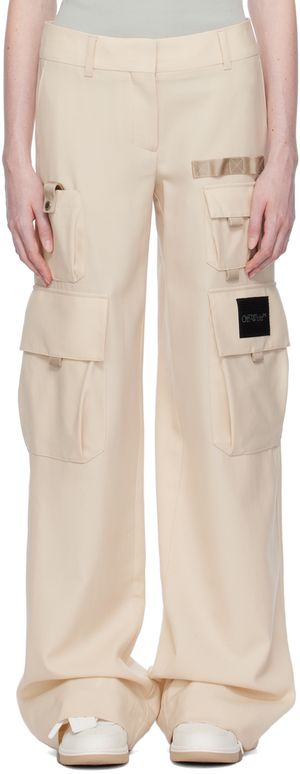 Off-White Beige Toybox Trousers