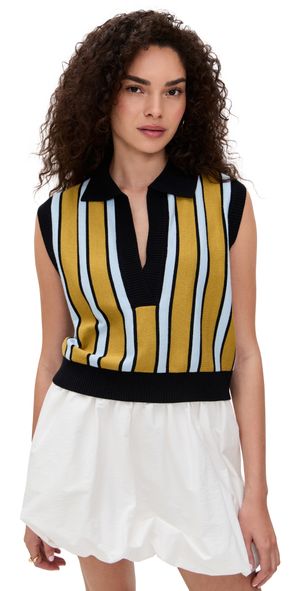 Lioness Malibu Boyfriend Vest Earth Stripe XL