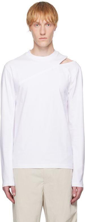HELIOT EMIL T-shirt à manches longues Pleistos blanc