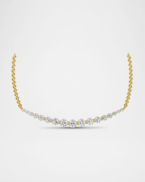Lab Grown Diamond 18K Yellow Gold Graduated Necklace, 2.0tcw