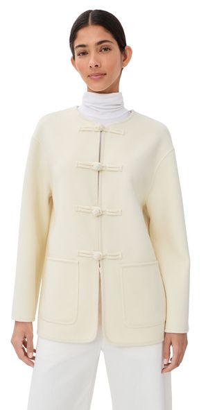 Róhe Mandarin Double-Faced Wool Jacket Off White 38