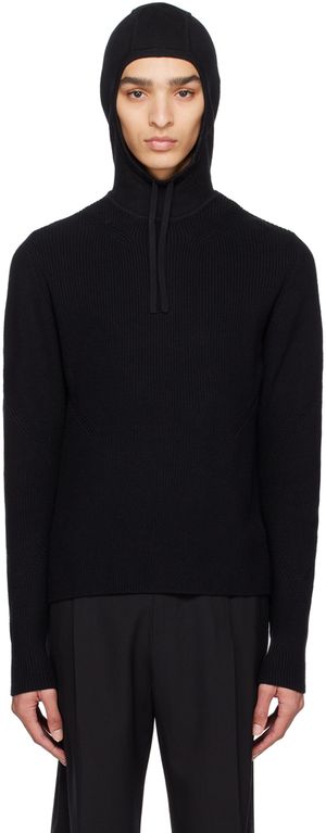 Dion Lee Black Paneled Hoodie