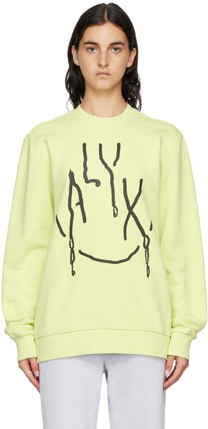 1017 ALYX 9SM Pull à capuche jaune à logos imprimés