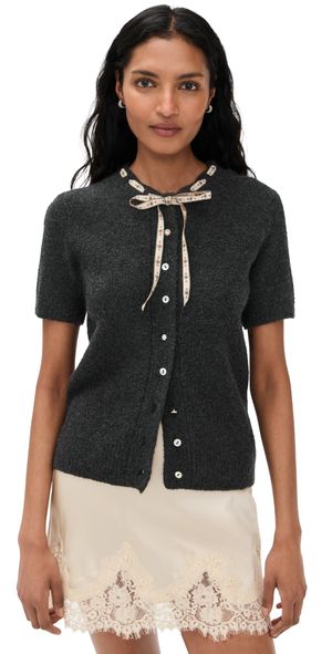 Lingua Franca Amalie Cardigan Charcoal XS