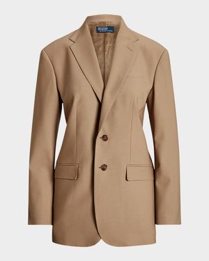 Stretch Wool-Blend Blazer