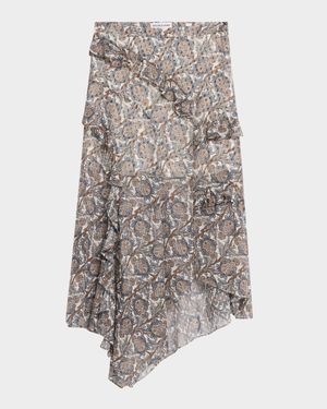 Eleonora Asymmetric Slip Skirt