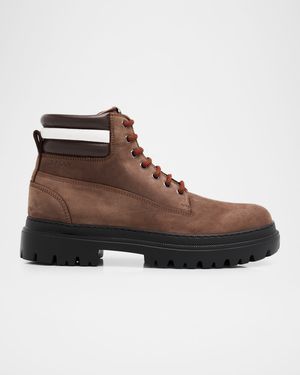 Men's Hallen Suede Combat Boots