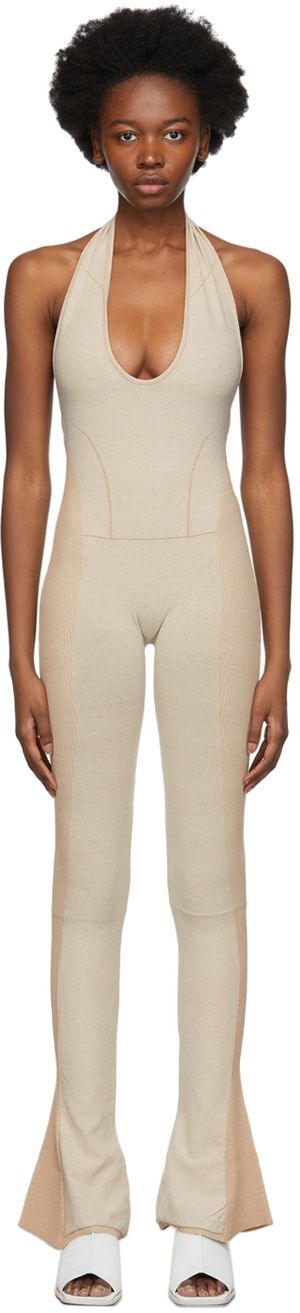 JACQUEMUS Beige 'La Combinaison Baunhila' Jumpsuit