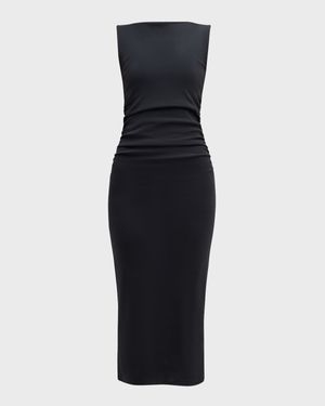 Charissa High-Neck Midi Dress
