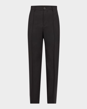 Men's Relaxed-Fit Pleated Suit Trousers