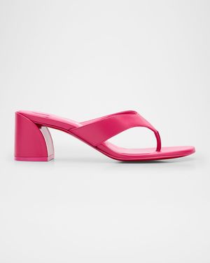 Jane Tonga Leather Red Sole Slide Sandals