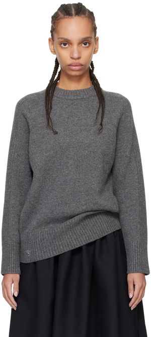 Fax Copy Express Gray Crewneck Sweater