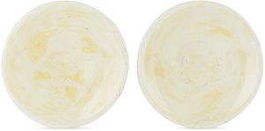 Stories of Italy White & Yellow Nougat Dessert Plate Set