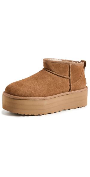 UGG Classic Ultra Mini Platform Boots Chestnut 7
