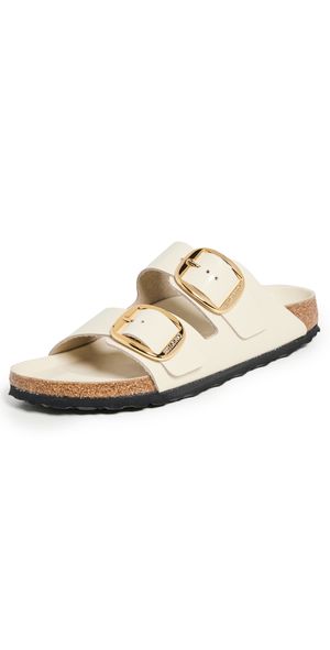 Birkenstock Arizona Big Buckle High Shine Sandals Ecru 36