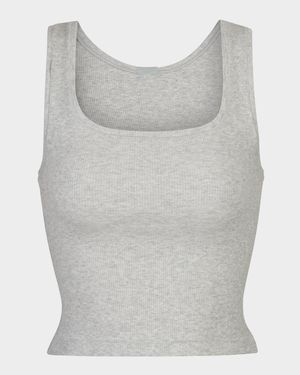 Cotton Rib Cropped Tank