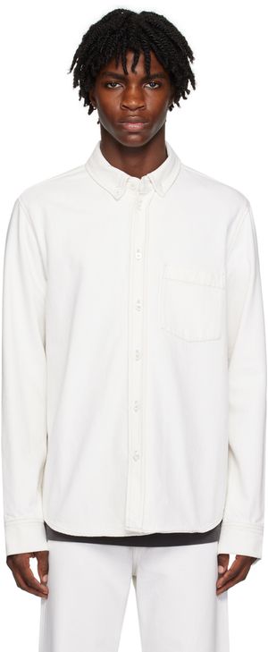 WOOD WOOD White Ansel Denim Shirt