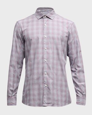 Men's Plaid-Print Sport Shirt