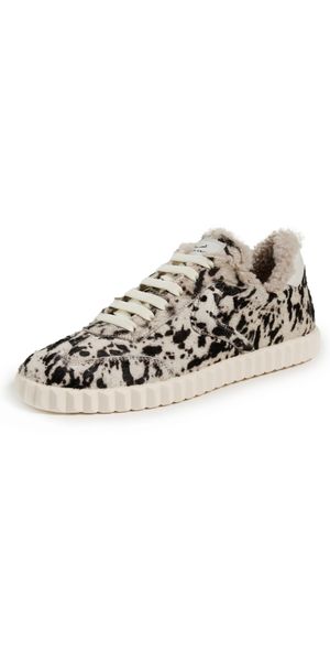 Voile Blanche Ines Faux Fur Sneakers Black White 36