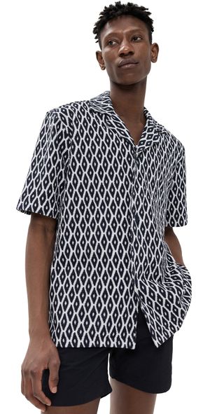 Orlebar Brown Howell Terazzo Terry Shirt Night Iris S