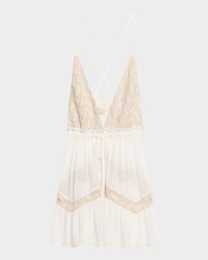 Kerry Crochet-Trim Mini Dress