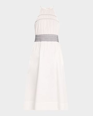 Melanie High-Neck Midi Dress