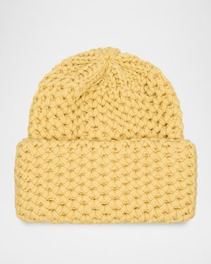 Cashmere Honeycomb Knit Beanie