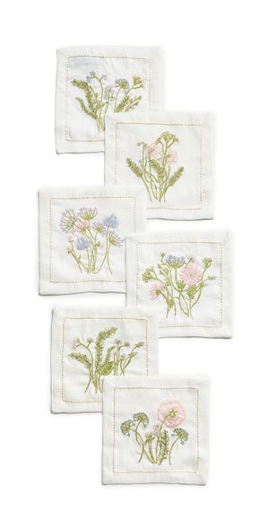 Kim Seybert Meadow Cocktail Napkins Set of 6 Multi One Size