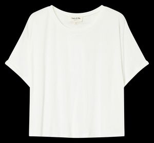 Grace Et Mila - Tee-shirt ample à manches 3/4 - Taille L - Blanc